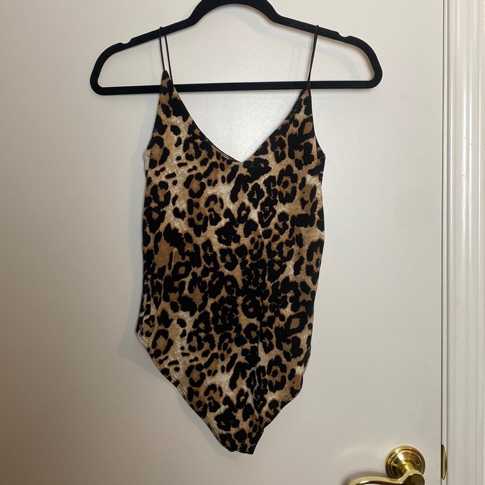 Leopard print body suit